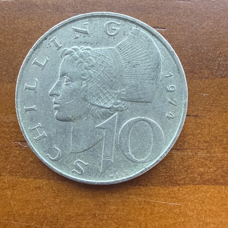 AUSTRIA 10 Schilling Coin 1974