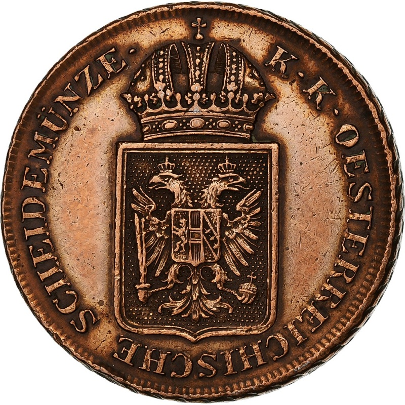 [#1048745] Austria, Franz Joseph I, 2 Kreuzer, 1848, Vienna, Copper, EF, KM:2188