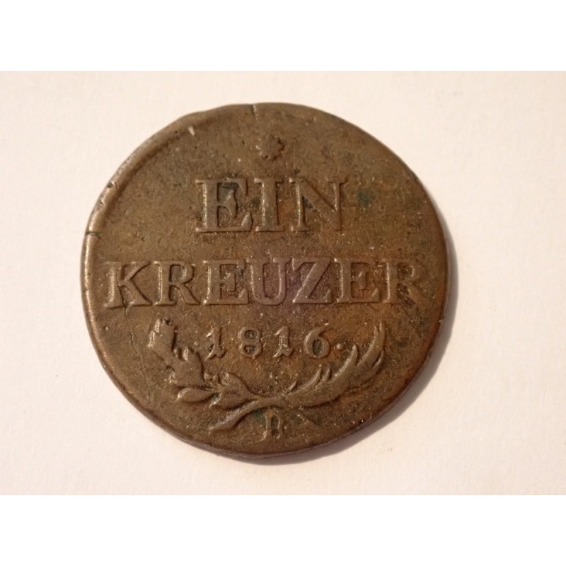 1816 AUSTRIA 1 KREUZER COPPER COIN in NICE COLLECTABLE CONDITION