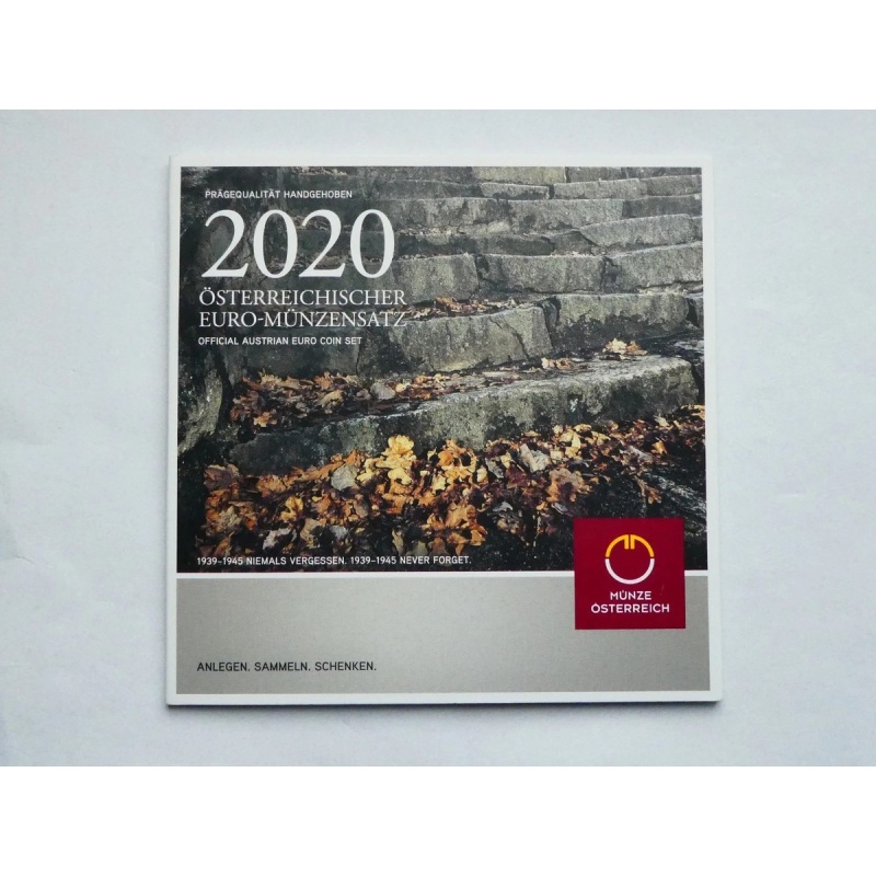 Austria  2020 year Bu Full coin set from 1 cent - 2 euro total 8 coins