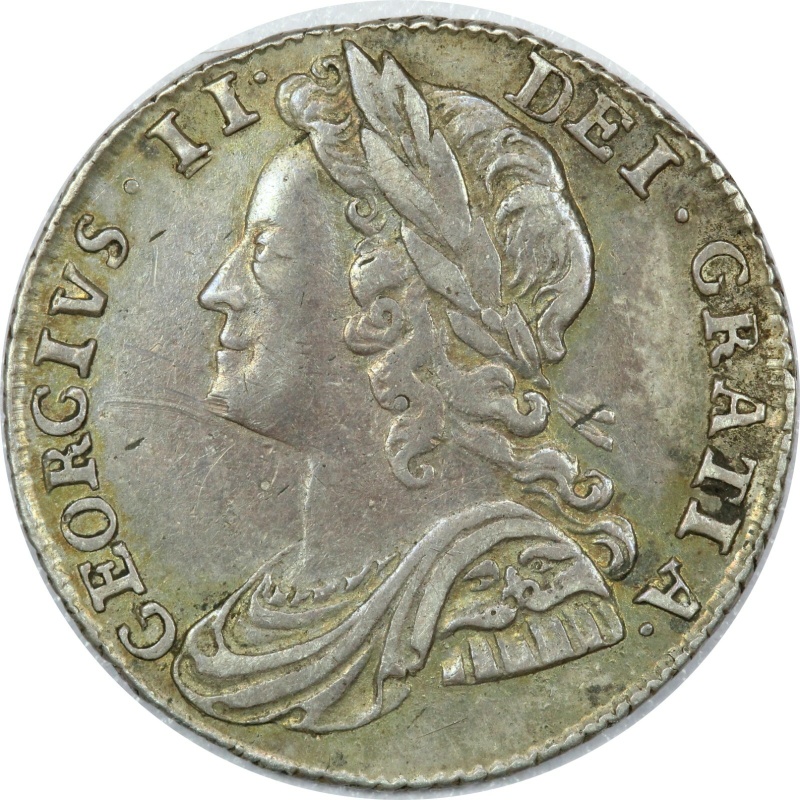 1732 Great Britain Silver Sixpence 6D