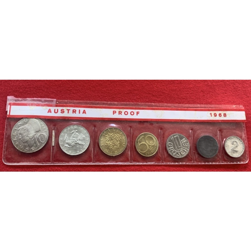 1968 ? Austrian Proof Set 10 Shilling Silver Coin