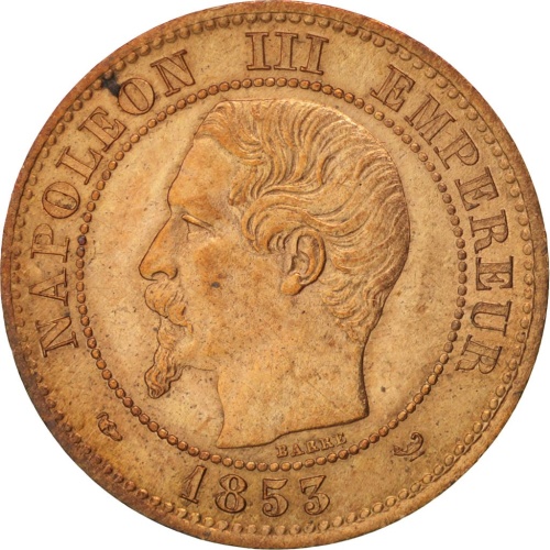 Coin, France, Napoleon III, Napoléon III, 2 Centimes, 1853, Lille, MS