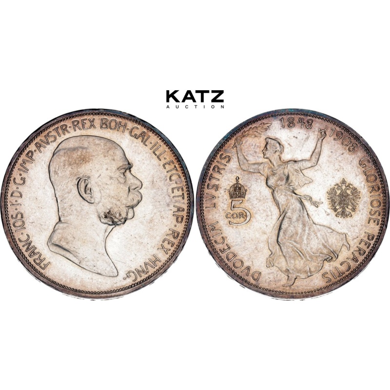 Austria 5 Corona 1908