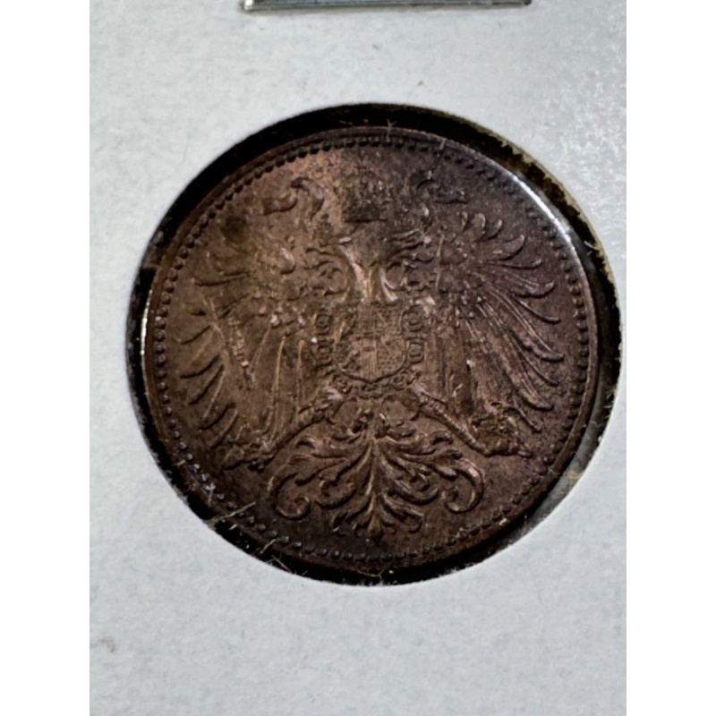 1895 Austria 2 Heller Bronze Coin