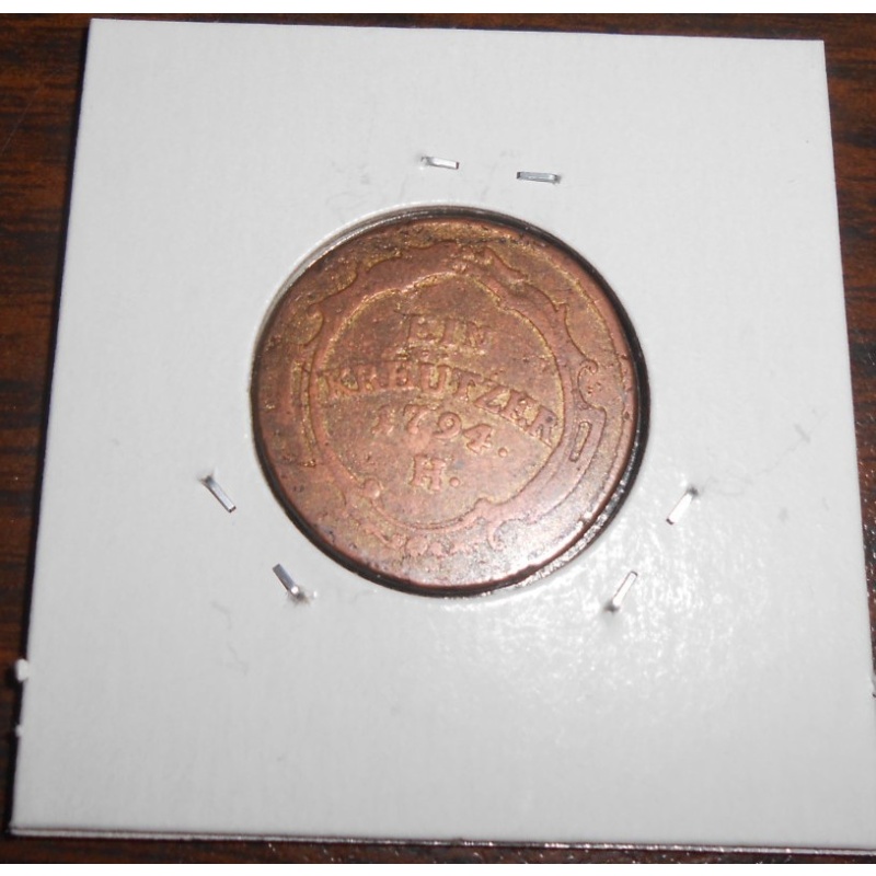 1794 H AUSTRIA FURTHER 1 KREUTZER - CIRCULATED