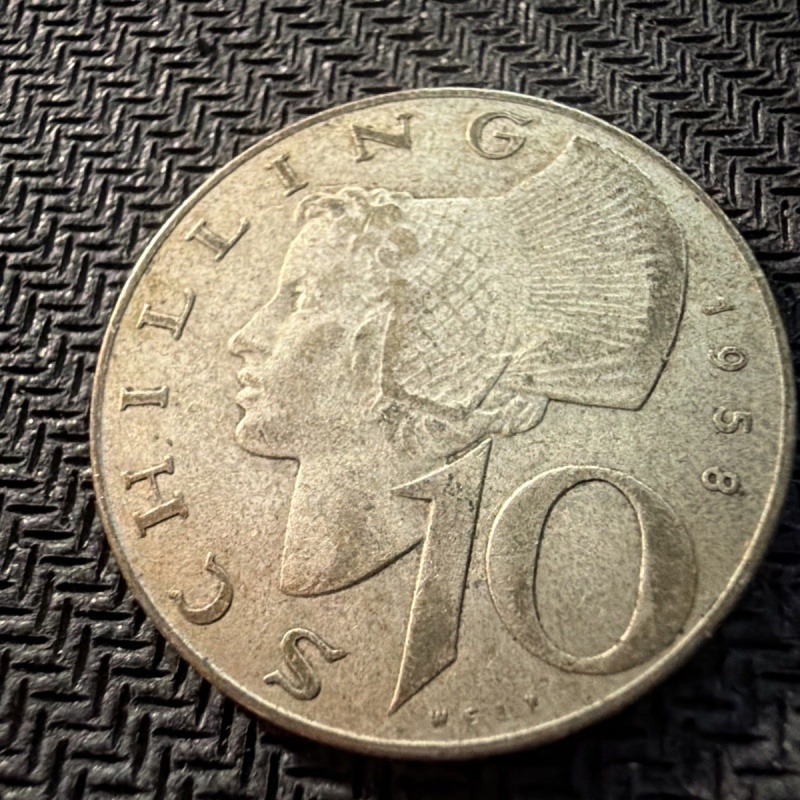 1958 19 Schilling Silver Coin .64