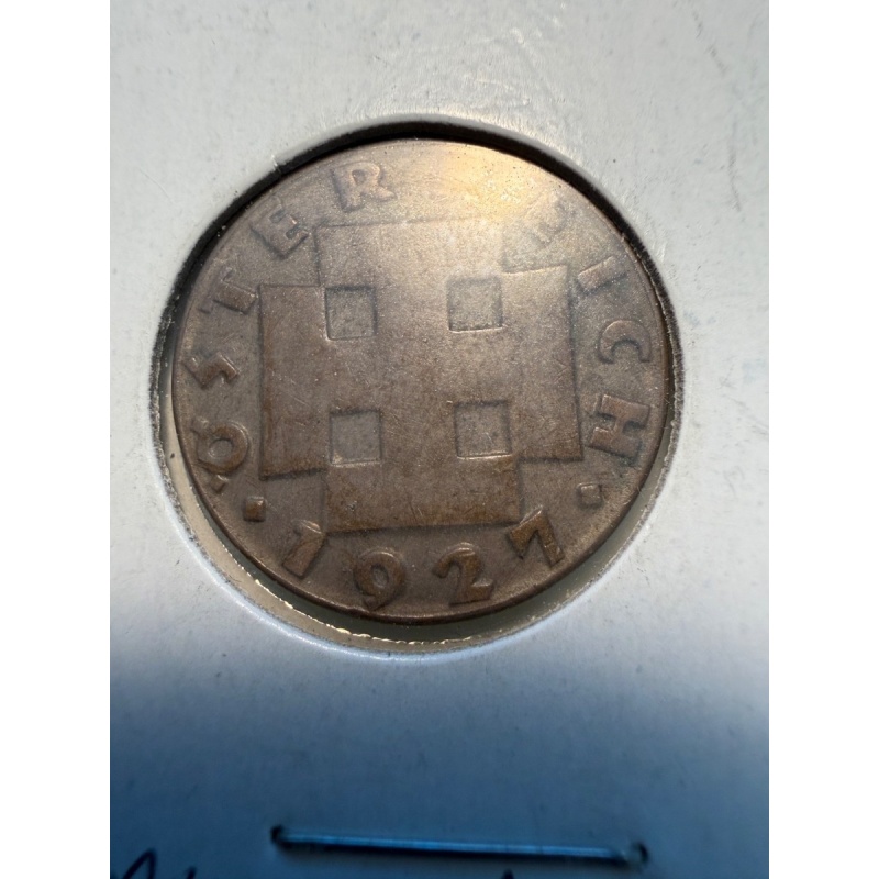 1927 Austria 2 Groschen coin.