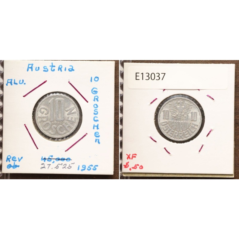 *Asutria Coin, 10 Groschen 1955 [E13037]7x1