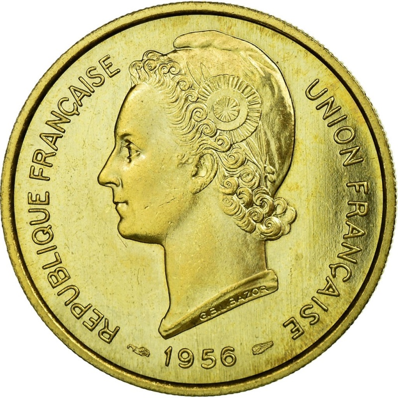 [#457696] Coin, Togo, 25 Francs, 1956, Paris, ESSAI, MS(65-70), Bronze-Aluminium