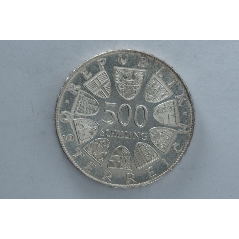 1981 Austria 500 Schilling Anton Wildgans silver coin Austrian Mint vintage