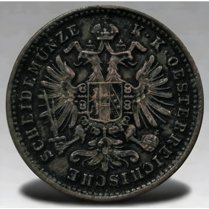 1885 Austria / Austrian Empire 1 Kreuzer Copper Coin Franz Joseph I NP0488