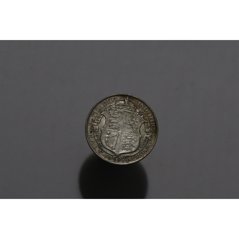 ?? ???? UK GB HALF CROWN 1915 SILVER MELT VALUE $35.58 B90 #5685