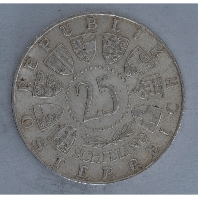 1956 Austria 25 Schilling Mozart silver coin Austrian Mint