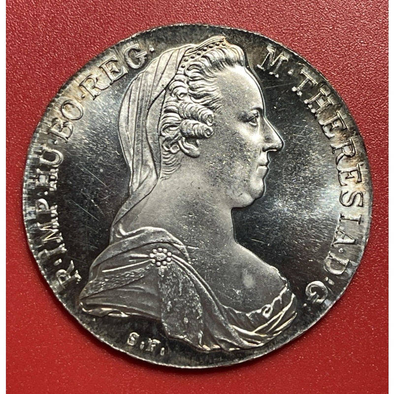 1780 Austria Silver Maria Theresa Thaler Restrike, Proof.
