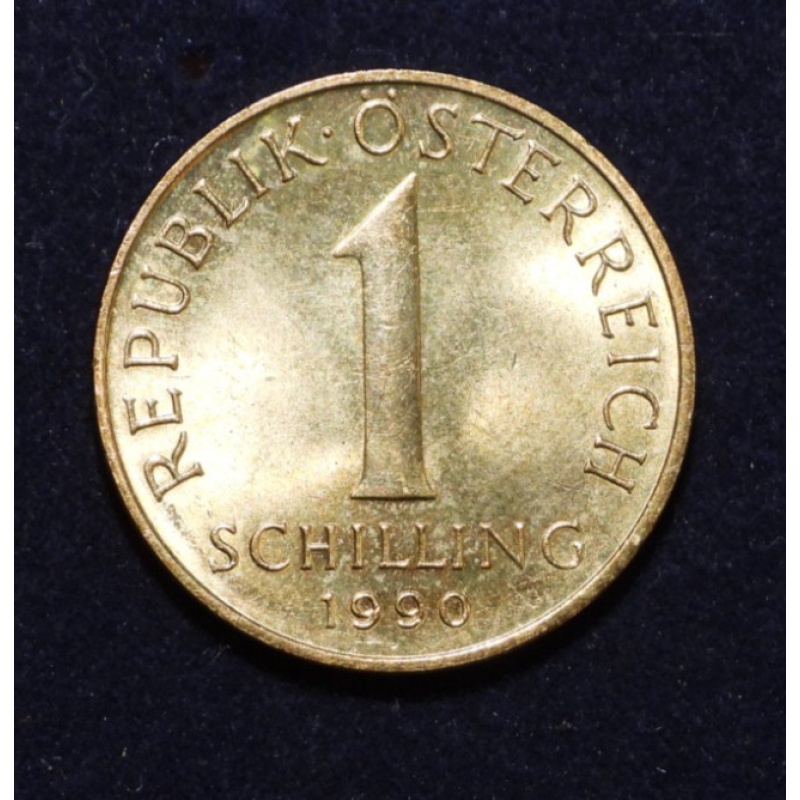 1990 Austria 1 Schilling Aluminum-Bronze Coin KM# 2886