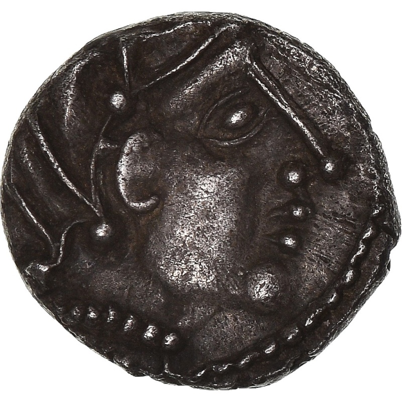 80–60 BC Drachme au Cheval et Tête Lemovici Limoges Celtic Coin