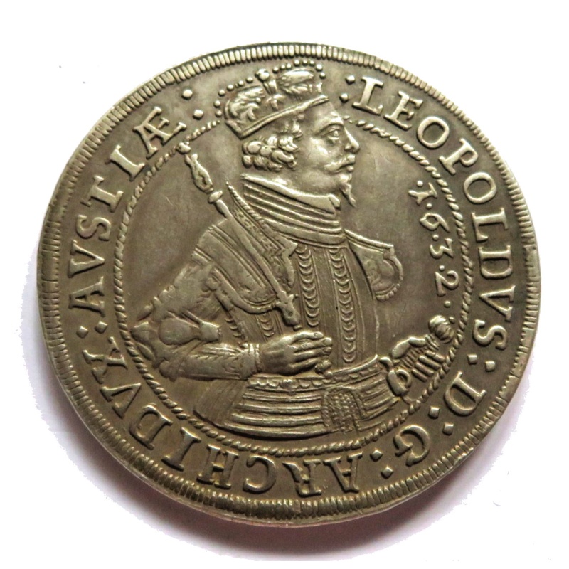 Austria. 1632 Thaler..  Leopold..  Hall Mint. TIROLI Legend.. gVF