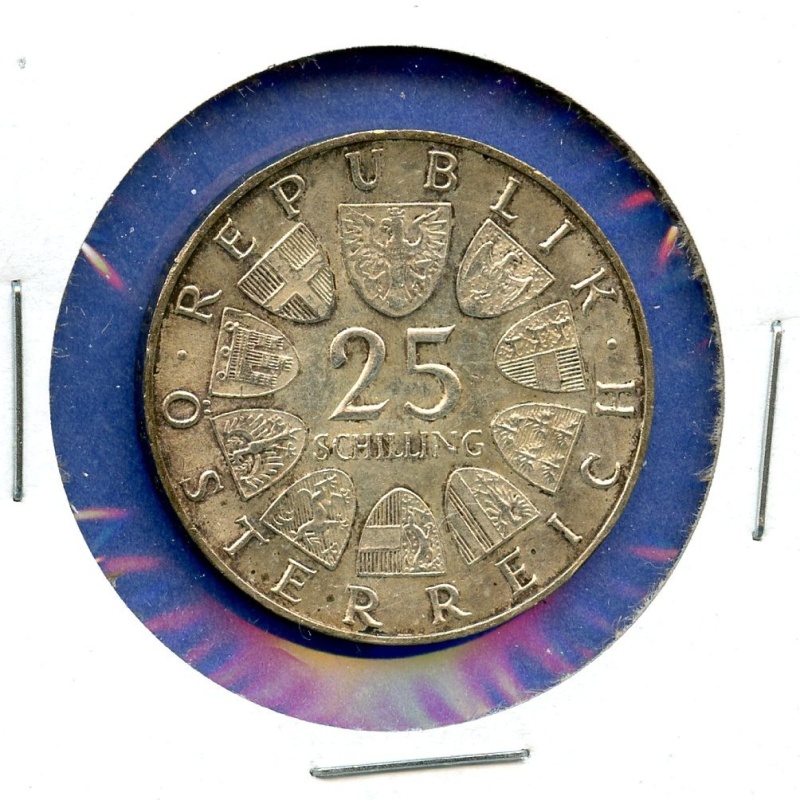 1967 Austria 25 Schillings Osterreich 13g Silver Coin Maria Theresia
