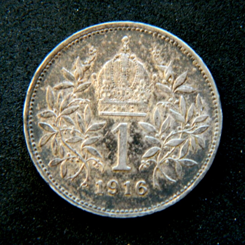 1916 Austria, Emperor Francis Joseph I. Silver 1 Corona Coin.KM#?2820