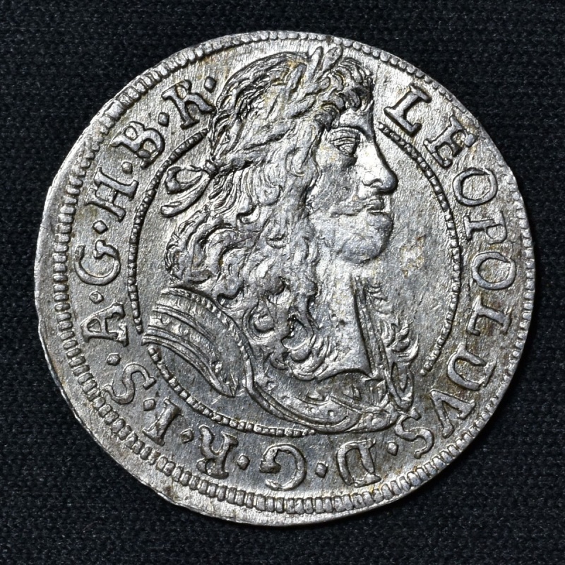 1688 Austria, Leopold I, AR 3 Kreuzer, Hall Mint, KM.1245, Ex Baldwin's Vault