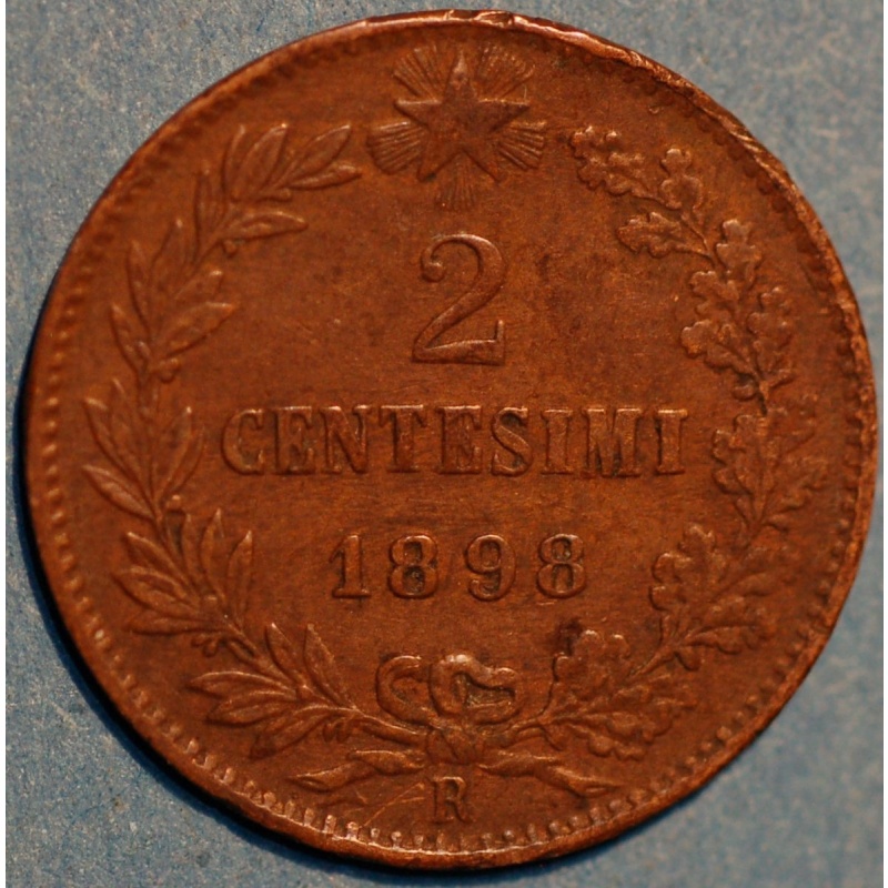 Italy 2 Centesimi 1898 Umberto I KM# 30