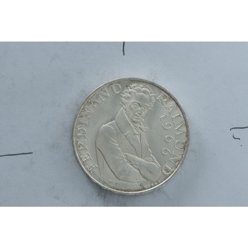 1966 Austria 25 Schilling silver coin Ferdinand Raimund collectible