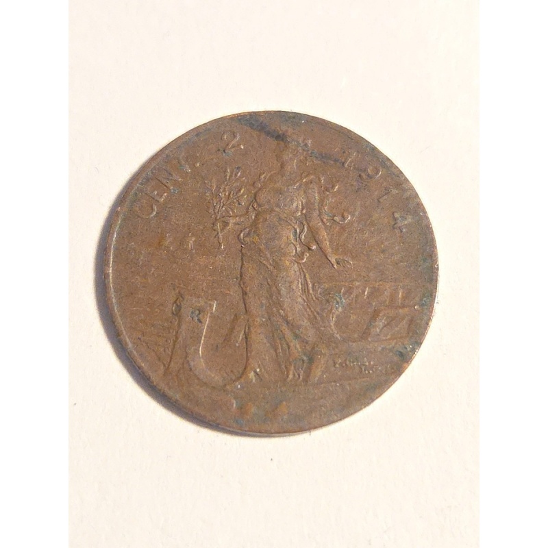 ITALY 2 CENTESIMI - 1914 Coin - BT377