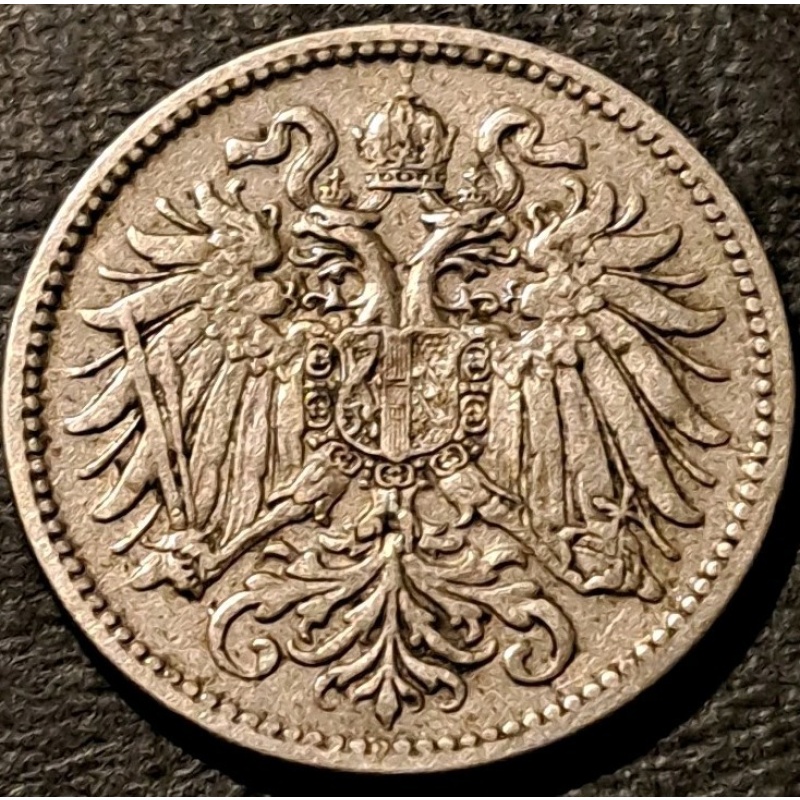 1895 Austria ~ 10 Heller ~ Franz Joseph III ~ Great Old World Coin