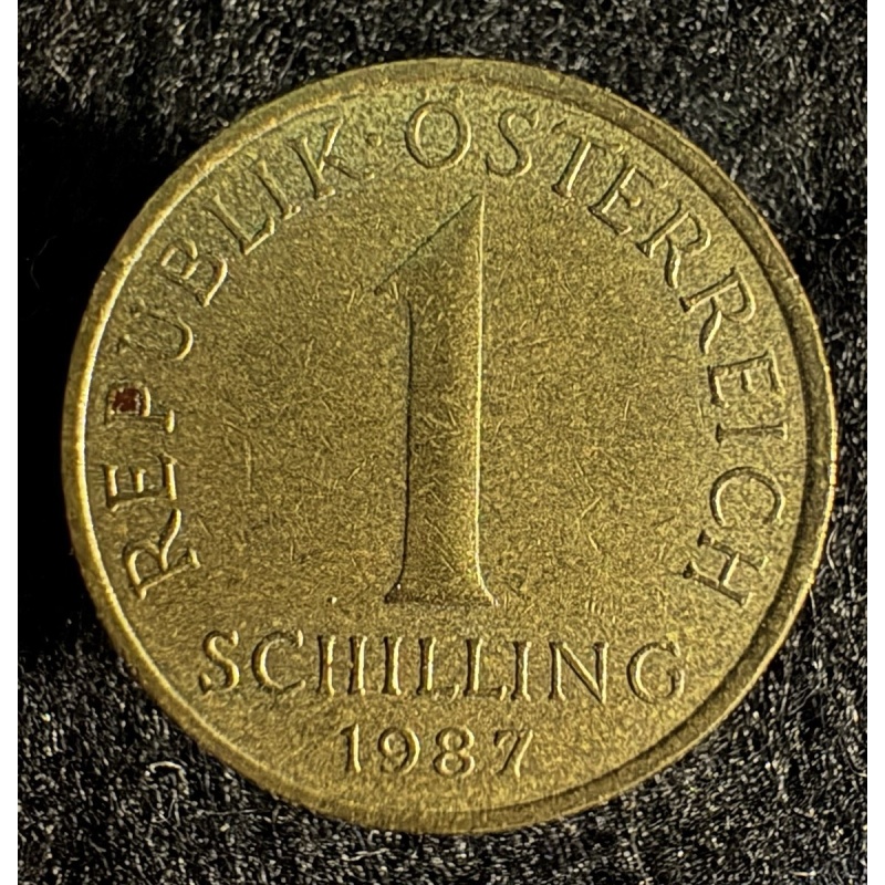 1987 1 Schilling Austria Aluminum Bronze (92% Copper, sm amt of Aluminum & Nicke