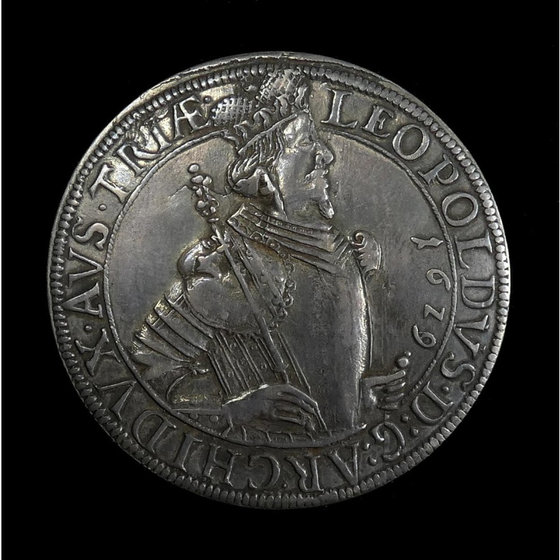 Leopold V "Box Taler" 1629 VF, Dav-3353 &  Dav-3346. ex. "The Harbor Collection"