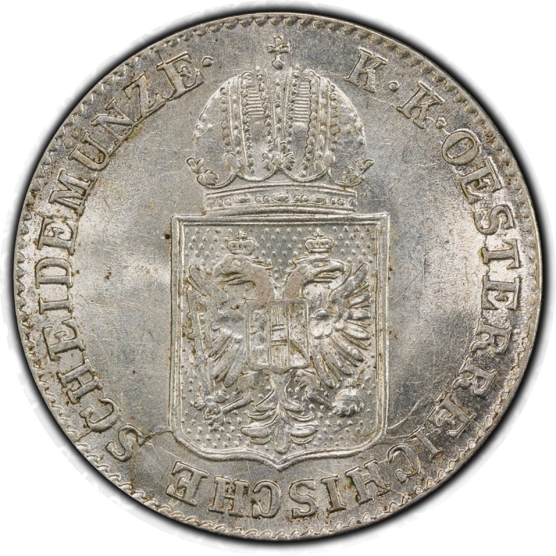 AUSTRIA: 1848-A 6 Kreuzer PCGS MS64 — SOLE FINEST KNOWN, SCINTILLATING LUSTER