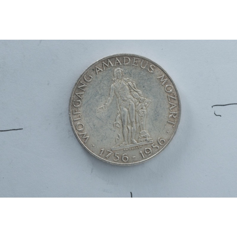 Austria 25 Schilling 1956 Mozart Commemorative Silver Coin Austrian Mint