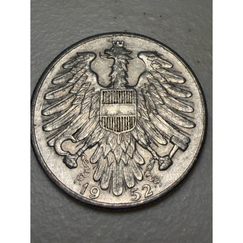 1952 Austria 5 Schilling Coin