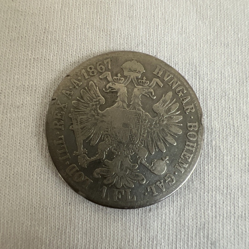 1889 Austria 1 One Florin Franz Joseph I, Austrian 1 FL 90% Silver Coin