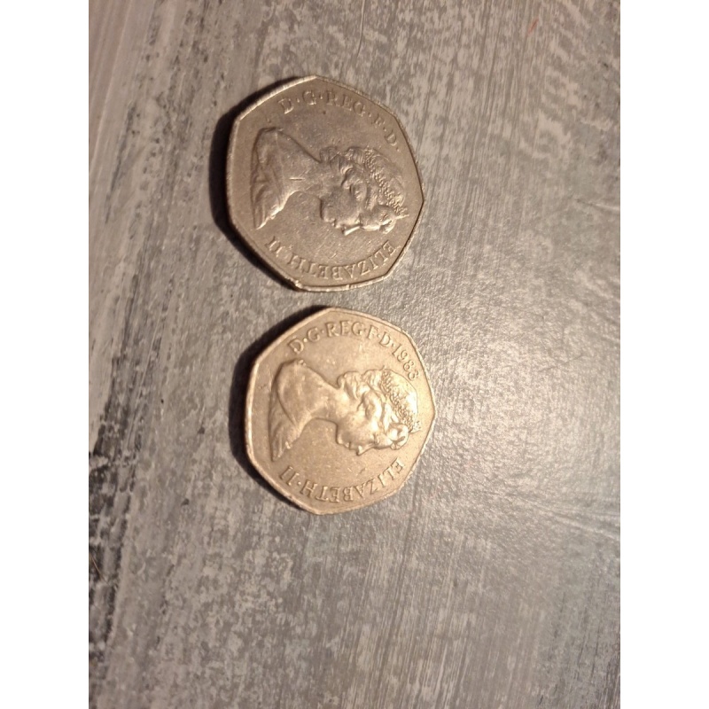 1973 GREAT BRITAIN 50 PENCE - 1983 Great Britian 50 Pence