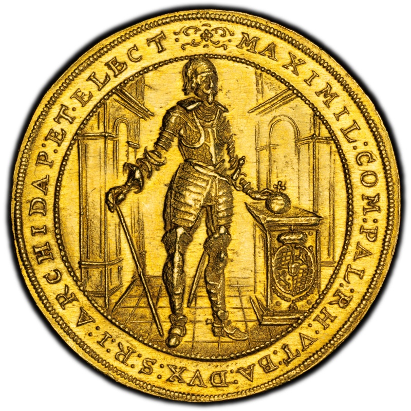 GERMANY. Bavaria. 5 Ducats, 1640. Munich. Maximilian I. PCGS MS64+ Top Pop 1/0!