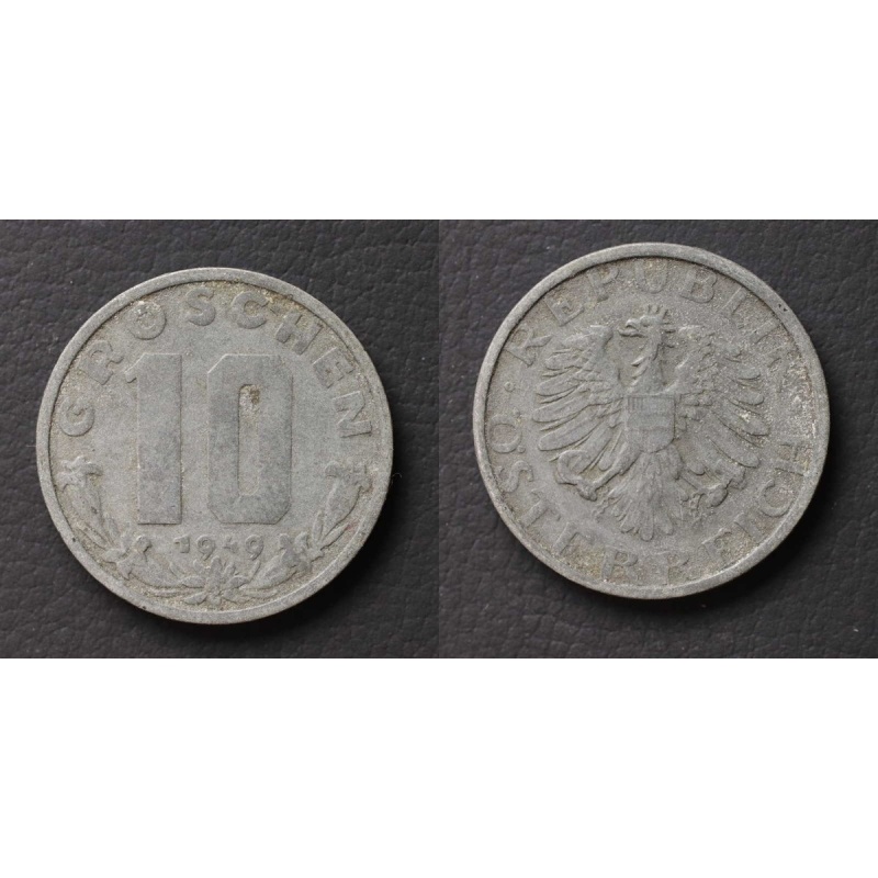 *Austria 10 Groschen 1949, Coin [E6758]7d9