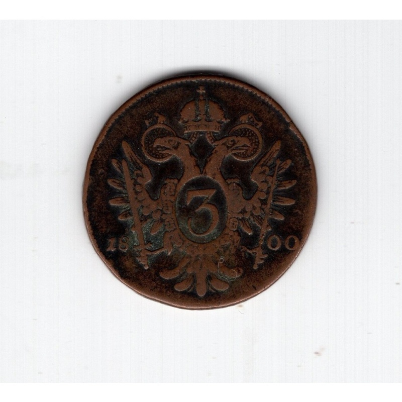 Austria 1800 Franz II 3kr copper coin