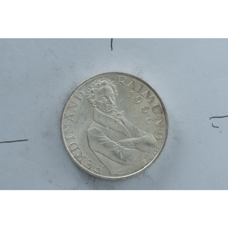 1966 Austria 25 Schilling 0.640 silver coin Ferdinand Raimund commemorative