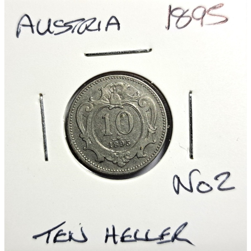 @@@ A SUPERB  AUSTRIA 1895 TEN HELLER no2 @@@