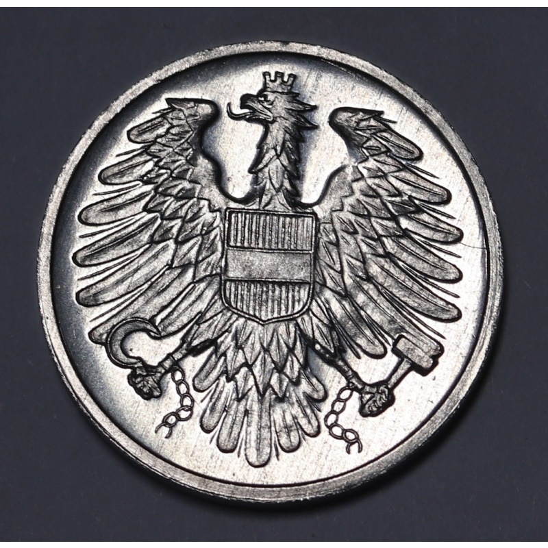 1967 Austria 2 Groschen Aluminium GEM Proof Coin Key Date KM#?2876