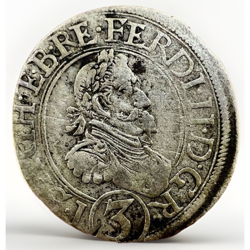 AUSTRIA.Ferdinand II (1619-1637). 3 Kreuzer 1630,Sankt Veit. AR KM#499 1.7g