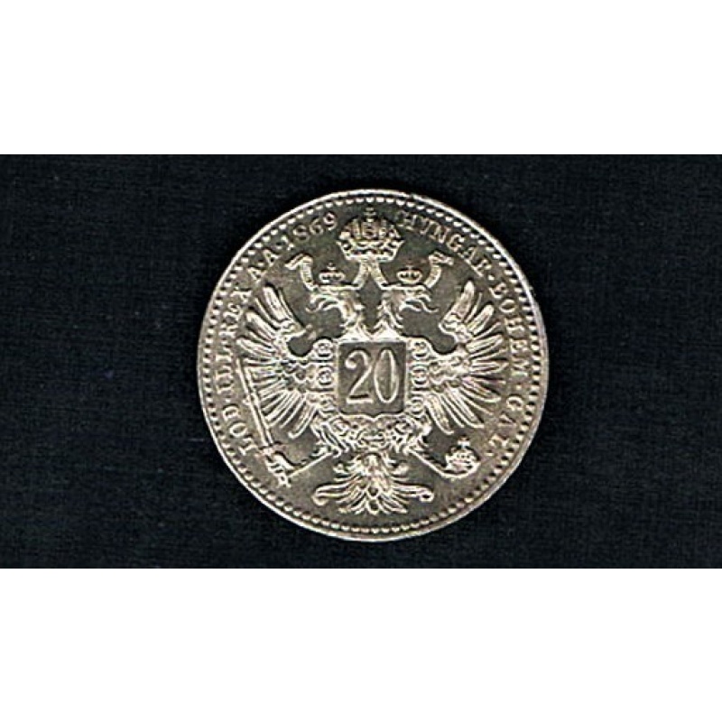 AUSTRIA - 20 KREUZER 1869 BU KM# 2212
