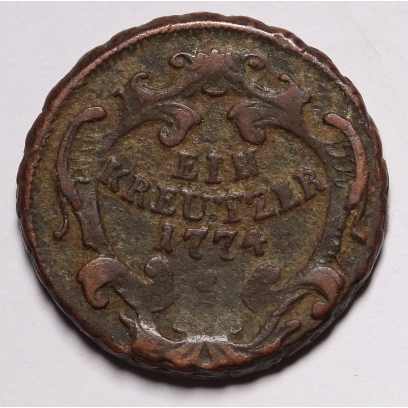 1774 Austria 1 Kreuzer - Joseph II Copper Coin KM#?2054