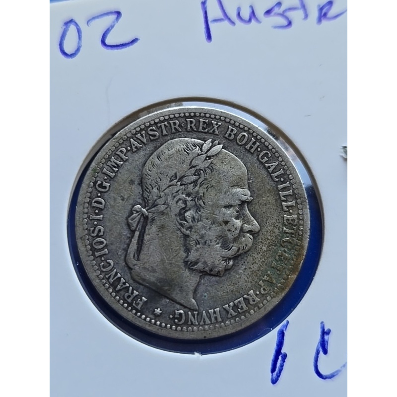 1902 Austria 1 Corona  silver - Key Date