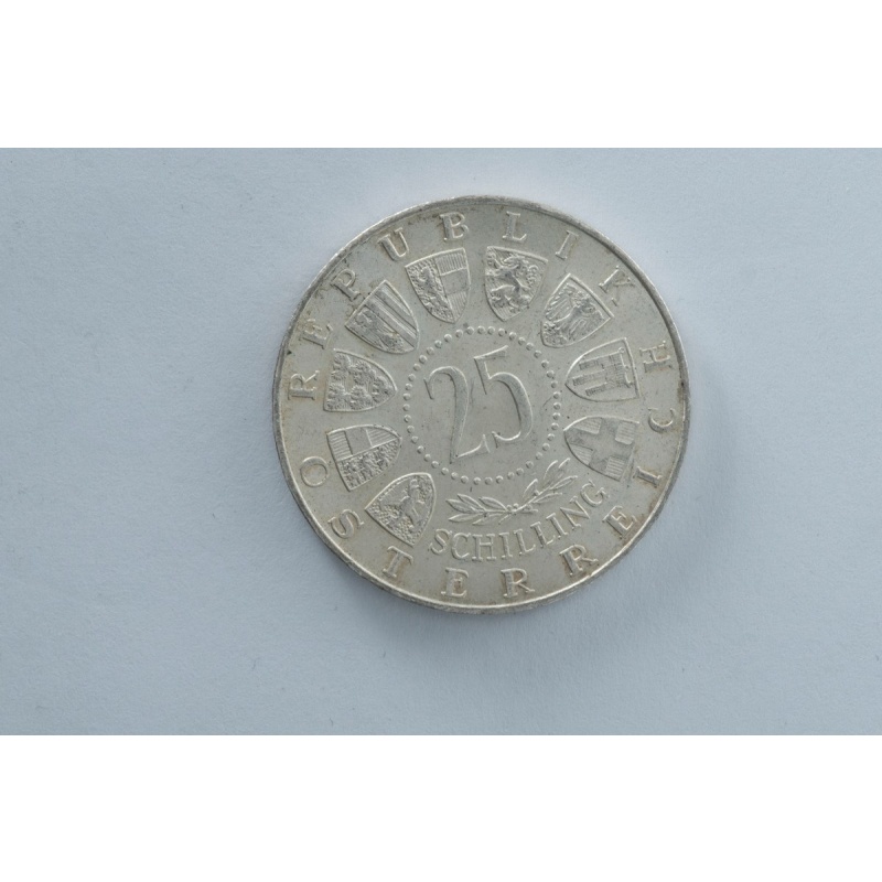 1956 Austria 25 Schilling Mozart 0.800 Silver Coin Austrian Mint Commemorative