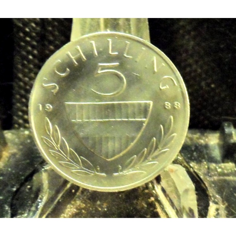 CIRCULATED 1988 5 SCHILLINGS AUSTRIAN COIN(80819)#1
