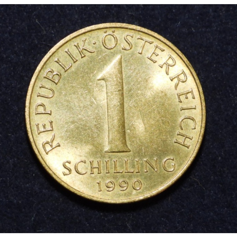 1990 Austria 1 Schilling Aluminum-Bronze Coin KM# 2886