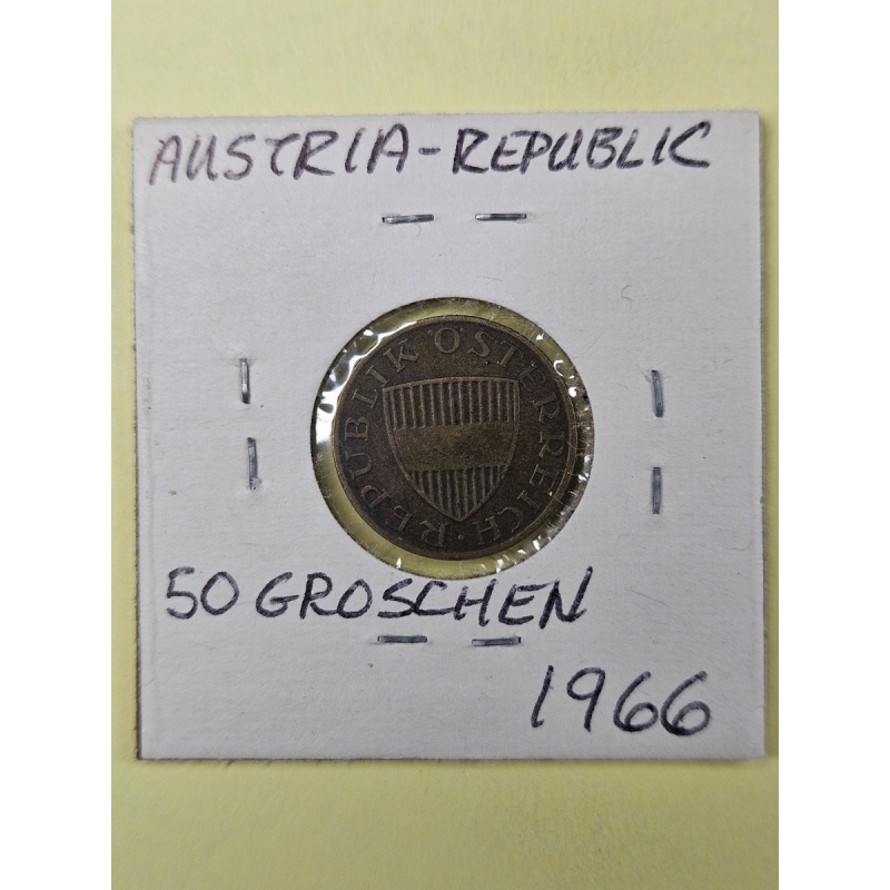 COINS - AUSTRIA - 50 GROSCHEN 1966
